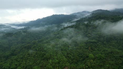 Nebelwolken-Hängen-Tief-über-Den-Tropischen-Gebirgskämmen-Und-Bergen-Auf-Den-Philippinen