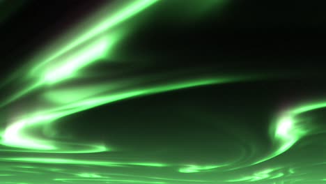 Aurora-Boreal-Verde-En-El-Cielo-Nocturno-Estrellado,-Bucle-Sin-Interrupción