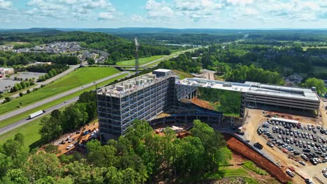 Aerial-of-construction-progress-for-Medical-West-Hospital-Authority’s-replacement-facility-on-April-28,-2023