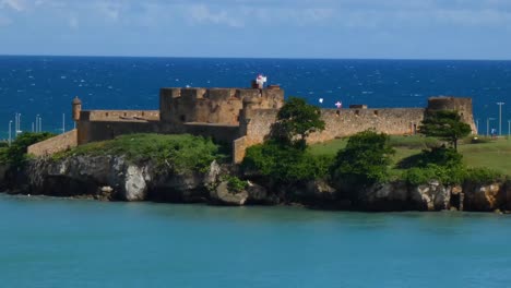 Fort-San-Felipe-Closeup,-Taino-Bay,-Puerto-Plata,-República-Dominicana