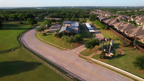 This-is-an-editorial-video-of-Aerial-footage-of-Hickory-Creek-Municipal-Court-of-Record-and-Hickory-Creek-Police-Station