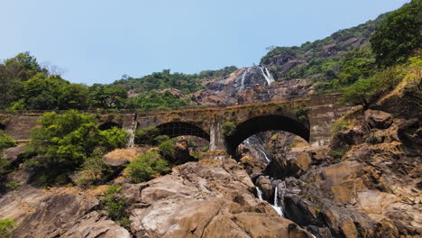 Flying-Towards-Dudhsagar-Falls-On-The-Mandovi-River-In-The-Indian-State-Of-Goa