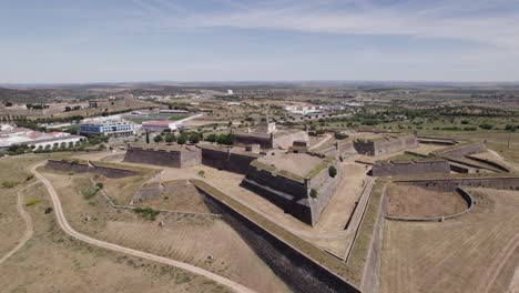Aerial-View-Of-Fort-Santa-Luzia,-Located-in-Alentejo,-In-The-City-Of-Elvas