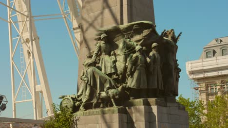 Belgische-Fußsoldaten---Denkmal-Der-Belgischen-Infanterie-In-Brüssel,-Belgien