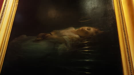 Close-up-shot-of-the-The-Young-Martyr-painting,-by-Paul-Delaroche,-in-the-Louvre-Museum,-France