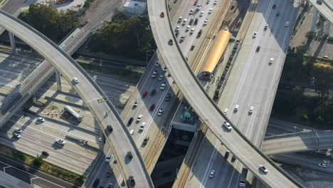 An-amazing-engineering-marvel---aerial-view-of-the-Interstate-I-105-and-I-110-interchange-in-Los-Angeles-California