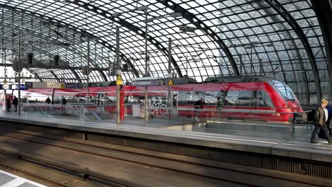 Bombardier-Talent-2-DB-Regio-Red-Train-Arriving-At-Berlin-Central-Station