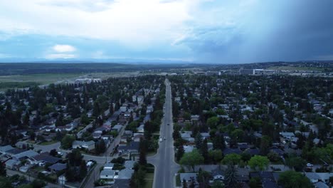 Thunderous-Summer-Storm:-Aerial-Views-of-Calgary's-Neighborhoods