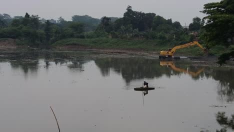 Contaminación-En-La-Ciudad-Fluvial-De-Depok,-Java-Occidental.