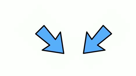 Símbolo-De-Signo-De-Flecha-Azul-Doble-De-Animación-Sobre-Fondo-Blanco