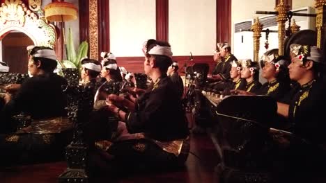 Kids-Play-Balinese-Gamelan-Music-Live-Onstage-Traditional-Culture-of-Bali-Indonesia-in-Denpasar-Art-Festival