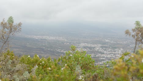 Vista-Panorámica-Del-Valle-Nublado-De-Guimar,-Tenerife,-Islas-Canarias