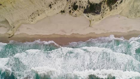 BIrd's-Eye-View-of-Waves-Along-the-Coastal-Cliffs-of-the-Pacific