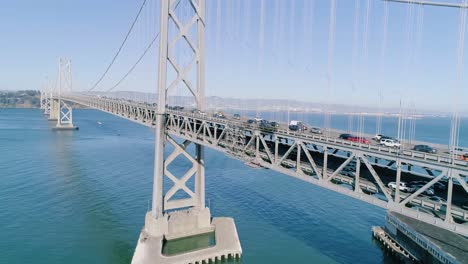 Aerial-Dolly-of-Oakland-Bay-Bridge