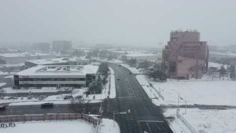 Commercial-properties-in-downtown-Mississauga-Winter-Aerial