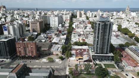 Montevideo-Uruguay-capital-city-aerial-view-of-old-abandoned-railway-train-station