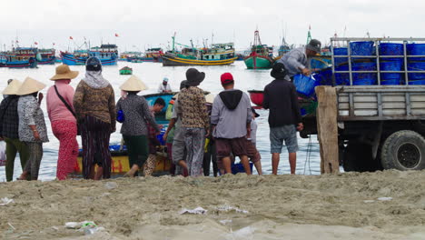 Thriving,collaborative-fishing-community-on-Mui-Ne-Beach.Medium-shot