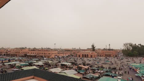 Panorama-Des-Marktplatzes-Djeema-El-Fna