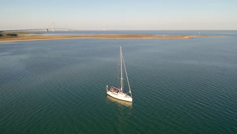 sailing-boat-anchoring-at-coast-in-Denmark