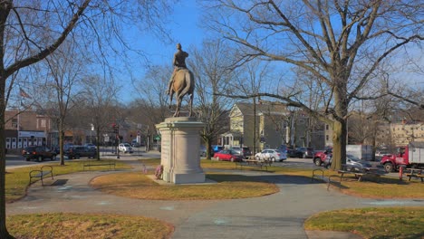 Monumento-A-La-Guerra-Civil-De-Brookline-En-Massachusetts,-EE.UU.