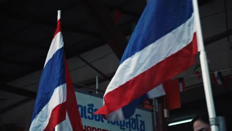 Flags-of-Thailand-waving-in-the-wind