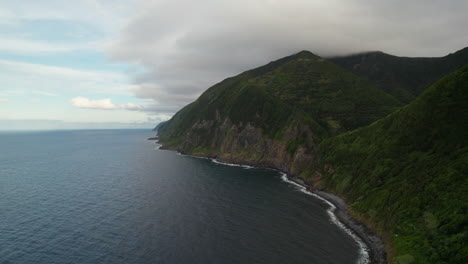 Aerial-footage-of-ocean-coast