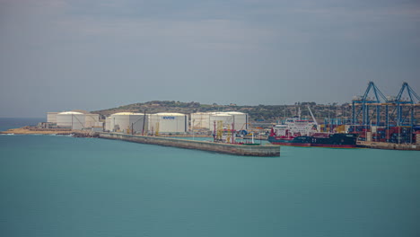 Hafen-Von-Kalafrana-Auf-Malta.-Panorama-Zeitraffer-Aus-Der-Höhe