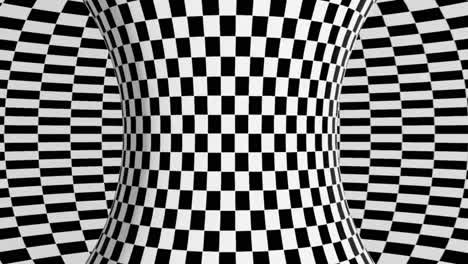 Ilusión-óptica-Cuadrada-Geométrica-En-Blanco-Y-Negro