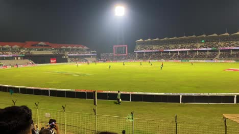 Sylhet-International-Cricket-Stadium,-Bangladesh-vs-Ireland,-panning