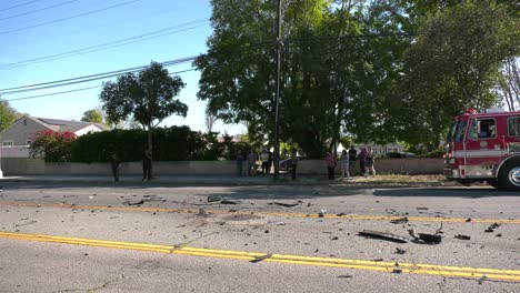 Campo-De-Escombros-De-Un-Gran-Accidente-Automovilístico