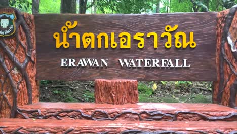 Sign-of-Erawan-waterfall-in-Thailand