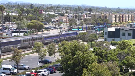 Amtrak-Station-In-Oceanside,-California