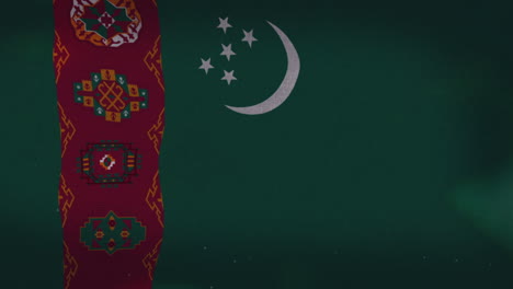 La-Bandera-Ondeante-Nacional-De-Turkmenistán