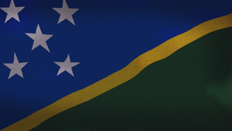 Die-Wehende-Nationalflagge-Der-Salomonen