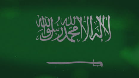Die-Schwenkende-Nationalflagge-Saudi-Arabiens