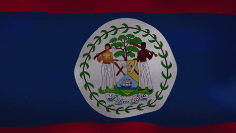 The-Belize-national-waving-flag