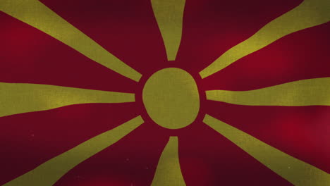 La-Bandera-Ondeante-Nacional-De-Macedonia