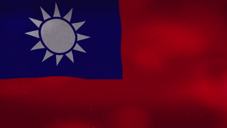 La-Bandera-Ondeante-Nacional-De-Taiwán