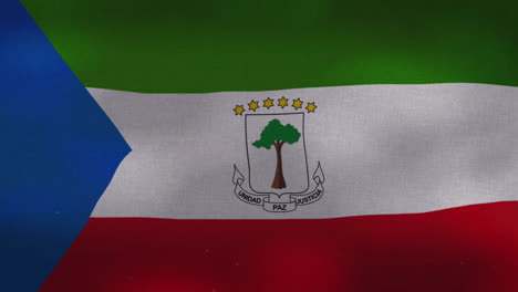 The-Equatorial-Guinea-national-waving-flag
