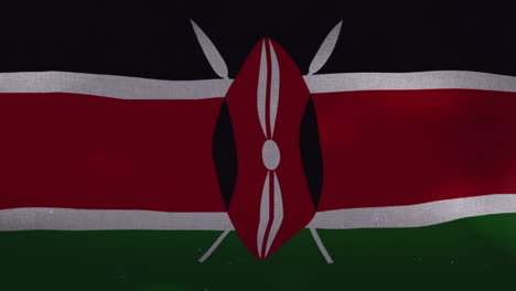 La-Bandera-Ondeante-Nacional-De-Kenia