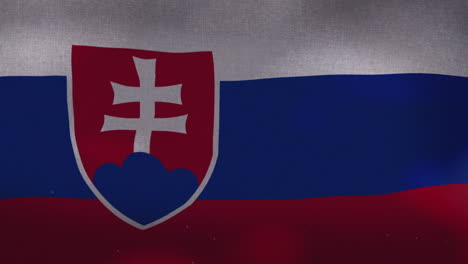 Die-Slowakische-Nationalflagge-Schwenkt