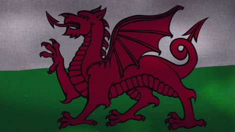 La-Bandera-Ondeante-Nacional-De-Gales