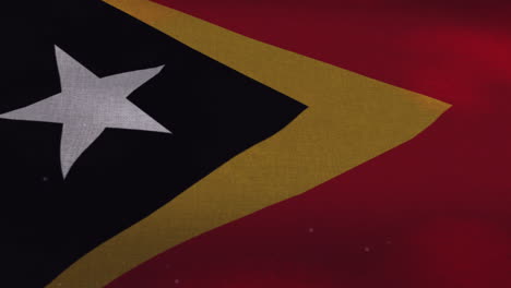 The-East-Timor-national-waving-flag