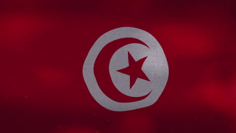 La-Bandera-Ondeante-Nacional-De-Túnez
