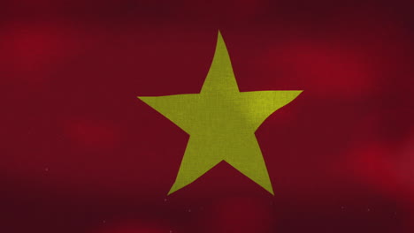 The-Vietnam-national-waving-flag