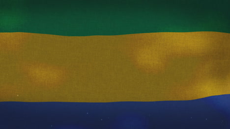The-Gabon-national-waving-flag
