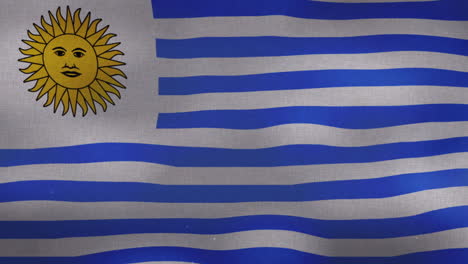 The-Uruguay-national-waving-flag