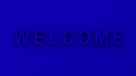 „Willkommen“-3D-Grafik-In-Blau