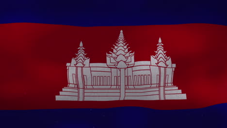 The-Cambodia-national-waving-flag