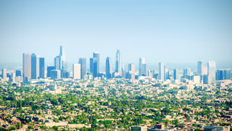 Ein-4K-Zeitraffer-Der-Skyline-Von-Los-Angeles-In-Kalifornien,-USA,-Am-09.07.2019